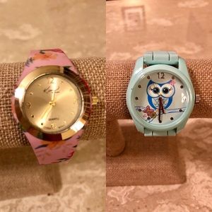 Set of 2 Silicone Ladies Fashion Watches